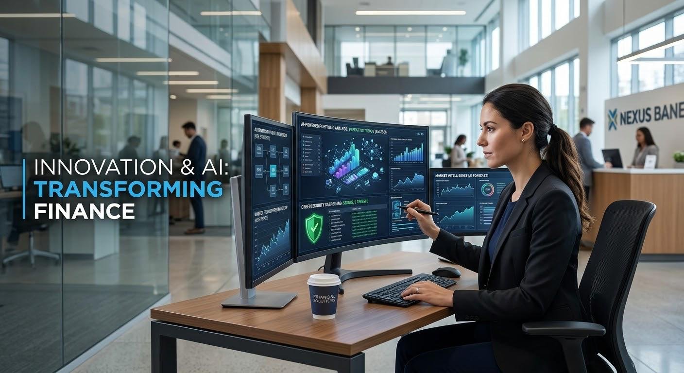 Artificial intelligence transforming banking and financial services through digital analytics and automation.