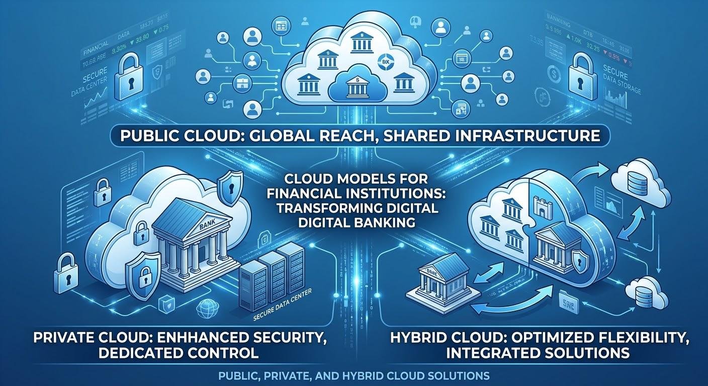 Public vs. Private vs. Hybrid Cloud: Which Is Best for Financial Institutions? 4 Public, private and hybrid cloud computing models for financial institutions and digital banking.