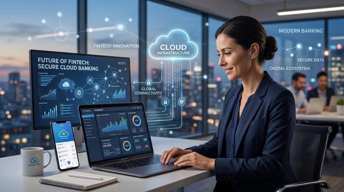 How Cloud Computing Is Transforming Digital Banking and Fintech 3 Cloud computing technology transforming digital banking and fintech services.