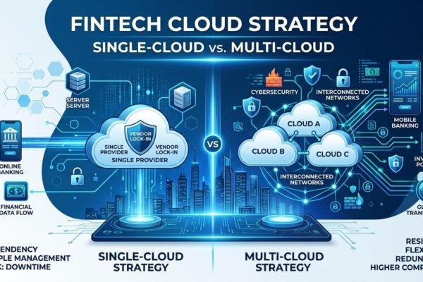 Multi-cloud vs. single-cloud strategy for banks and fintech companies.