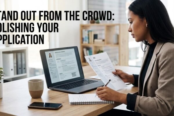 Job seeker reviewing a CV to identify common mistakes before submitting a job application.