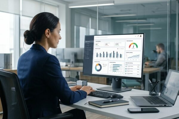 Machine learning in banking for business analytics and fraud detection.