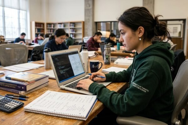 Computer science student studying discrete mathematics and algorithm design
