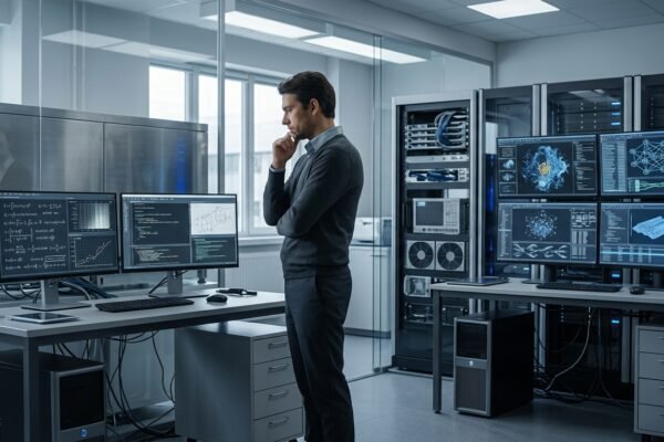 AGI vs ASI explained through a researcher comparing general-purpose artificial intelligence and hypothetical super intelligent computing systems.