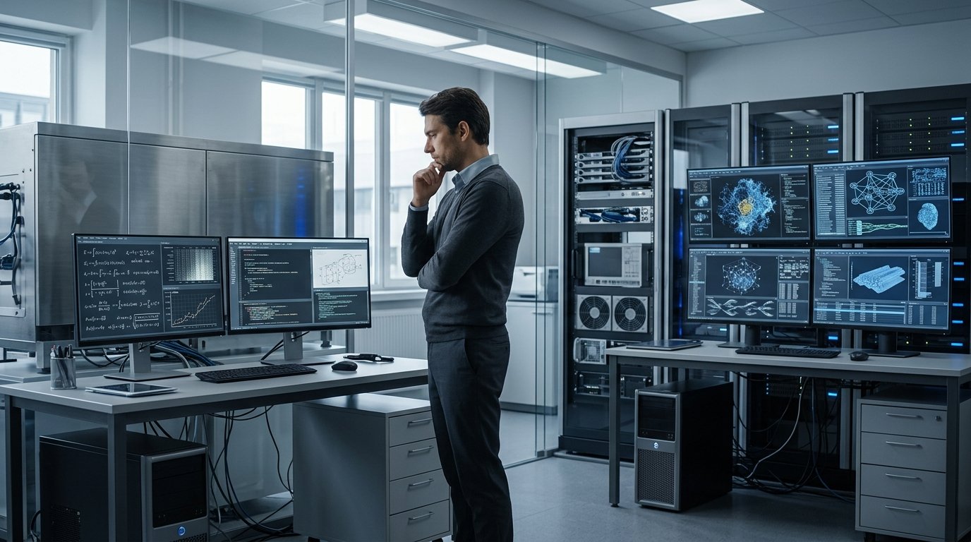 AGI vs ASI explained through a researcher comparing general-purpose artificial intelligence and hypothetical super intelligent computing systems.