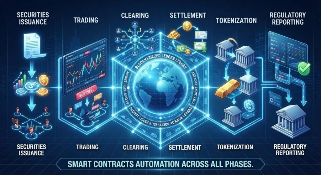 How Blockchain Technology Is Transforming Financial Markets 2 Blockchain applications in securities trading, settlement, tokenization, and financial market infrastructure