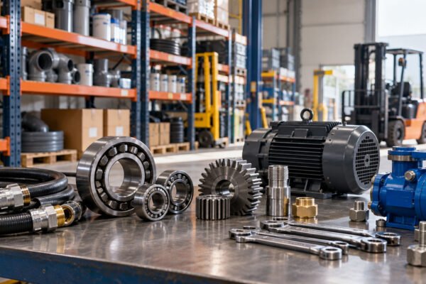 Industrial Supply Equipment and Parts in a Local Warehouse