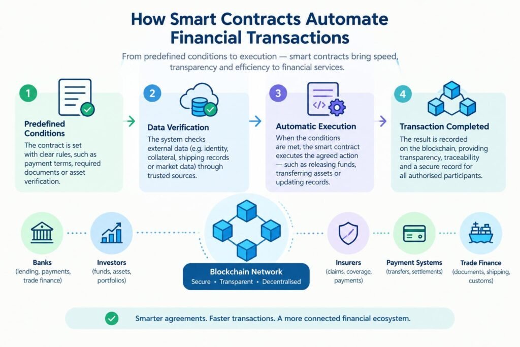 Smart Contracts in Finance: Applications in Banking, Trading and Investment 2 How smart contracts automate financial transactions