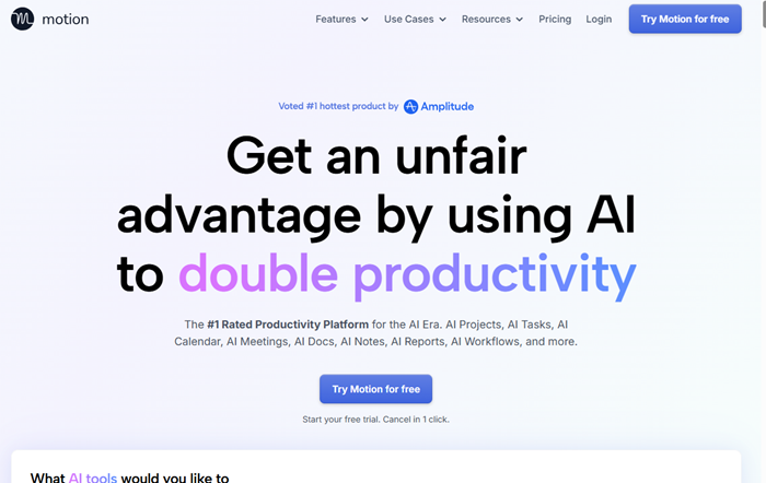 Motion: Best for AI-Powered Task Planning