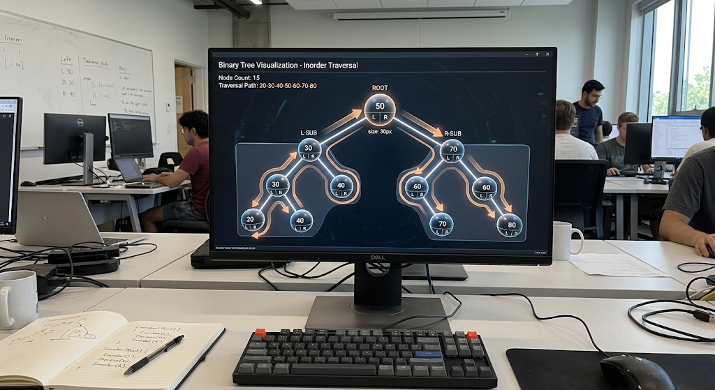 Recursion and Mathematical Induction: How Computer Scientists Prove and Solve Problems 5 Binary tree data structure demonstrating recursive traversal