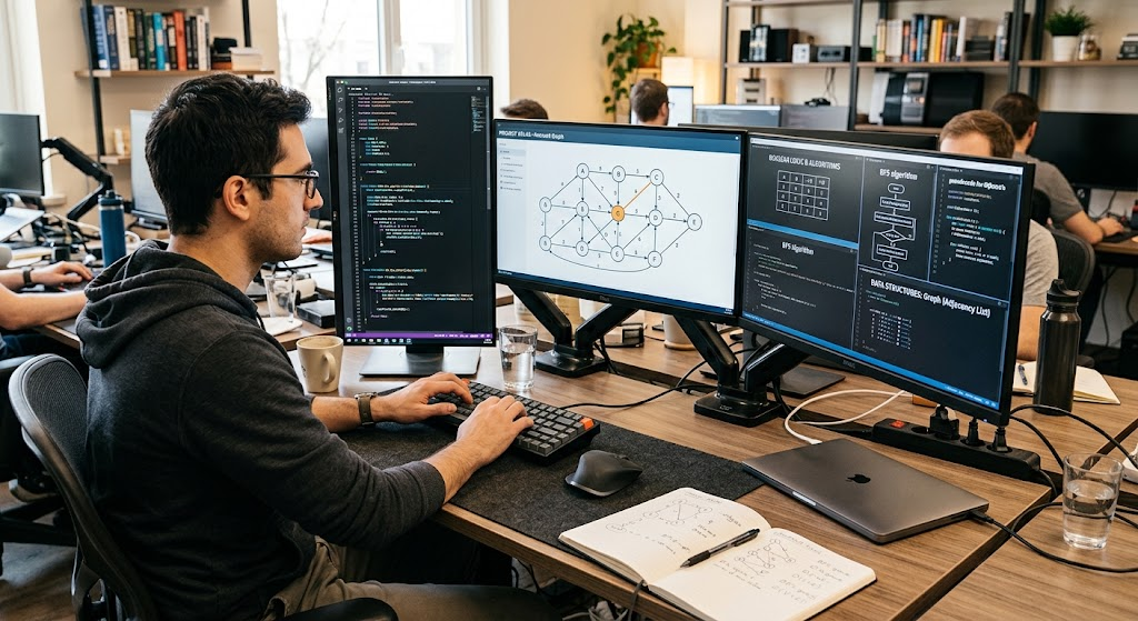 Discrete mathematics concepts used in software development and algorithms
