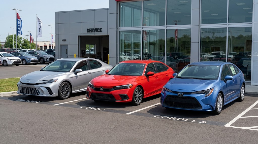 2026 Toyota Camry Honda Civic and Toyota Corolla comparison
