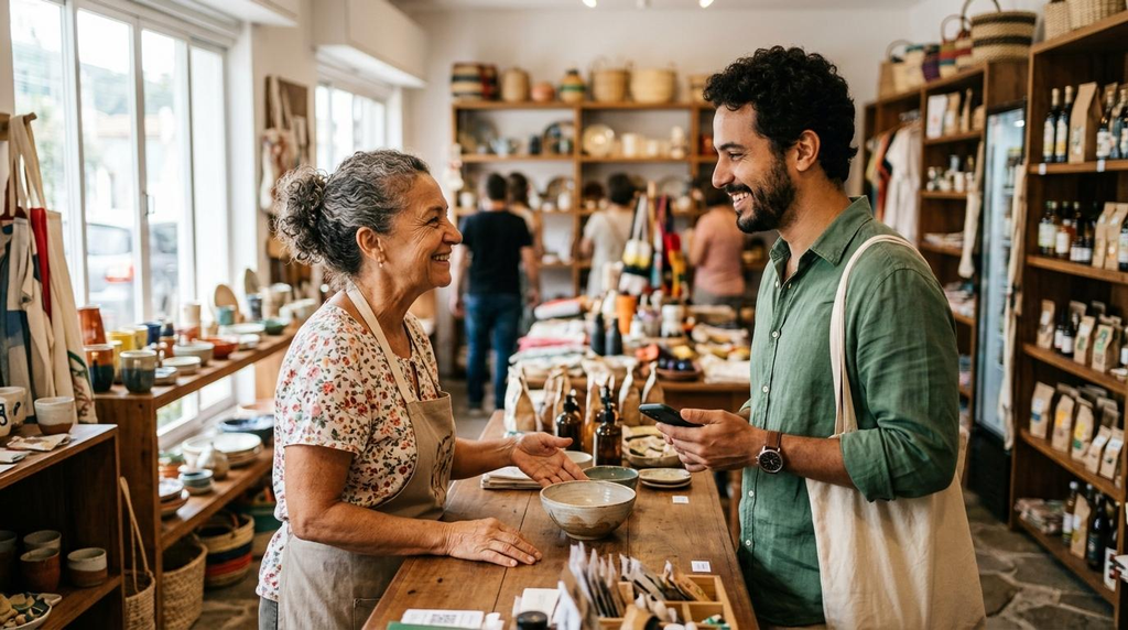 Branding Trends in 2026: 15 Strategies to Build a Memorable Brand and Stand Out From Competitors 5 Small business owner building customer trust through personal service and authentic brand interaction