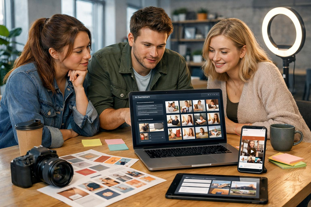 Branding Trends in 2026: 15 Strategies to Build a Memorable Brand and Stand Out From Competitors 6 Marketing team planning consistent social media content to build a memorable brand