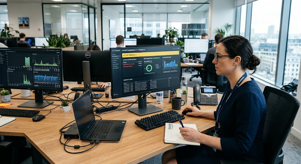 How Businesses Use Data Mining to Understand Customer Behaviour and Increase Sales 5 IT security professional monitoring data protection systems to safeguard customer information.