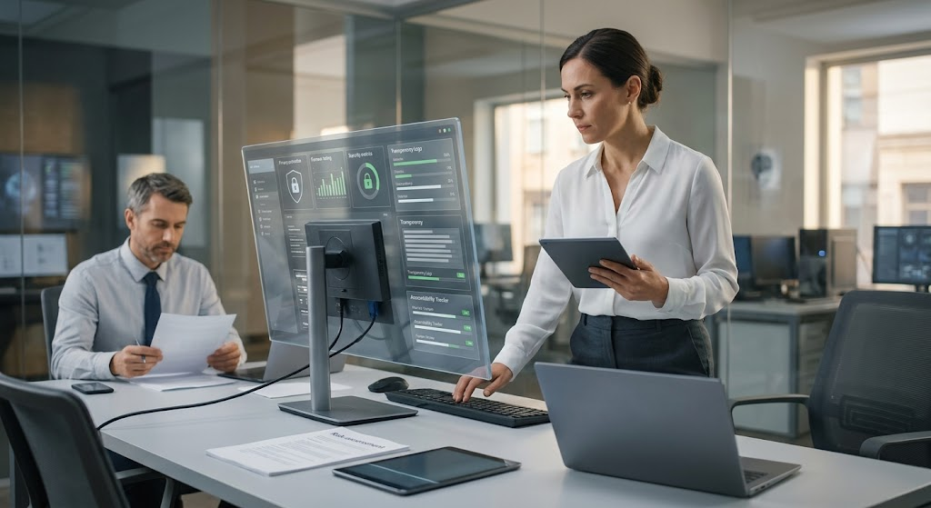 
Human oversight and responsible AI review with privacy and fairness safeguards