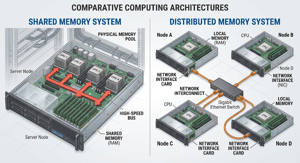 Types of Parallel Computing Architectures and How They Work 3 Comparison of shared-memory and distributed-memory parallel computing architectures