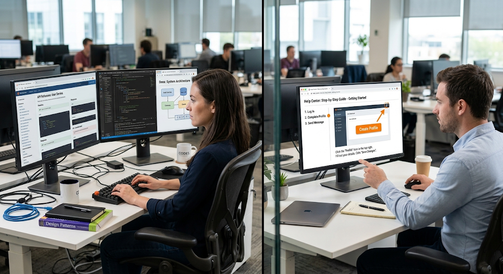 Comparison of technical documentation and user documentation