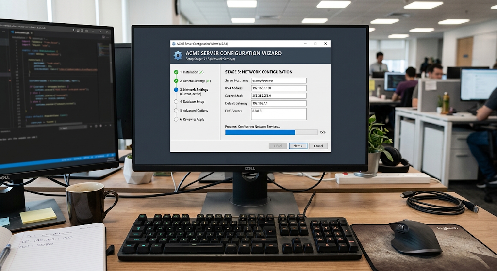How to Write Technical Instructions That Are Easy to Follow 3 Step-by-step software configuration instructions on a computer screen
