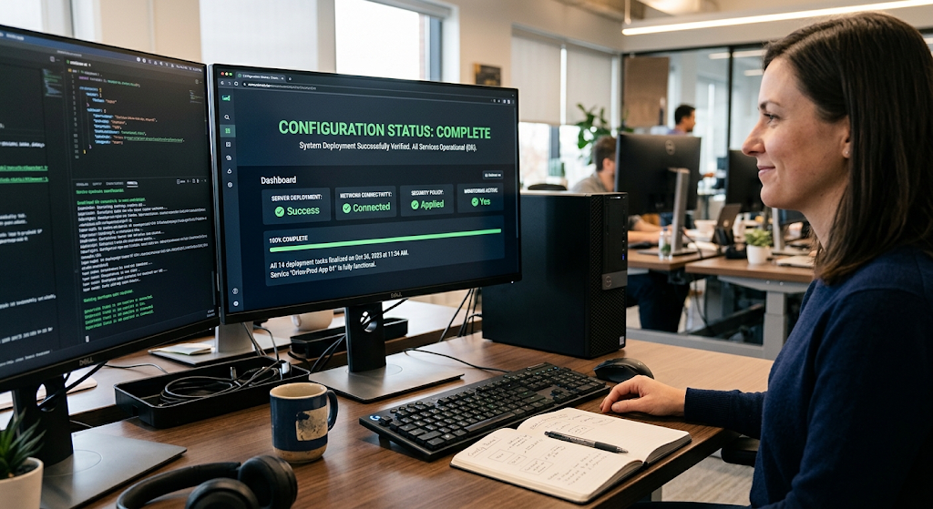 How to Write Technical Instructions That Are Easy to Follow 6 Successful technical configuration being verified on a computer