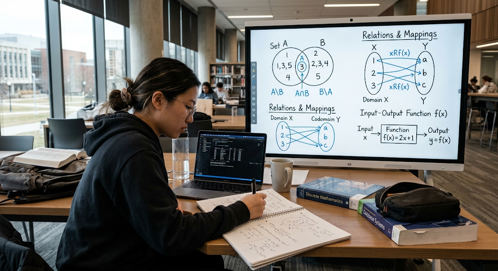 Sets, relations and functions used in computer science